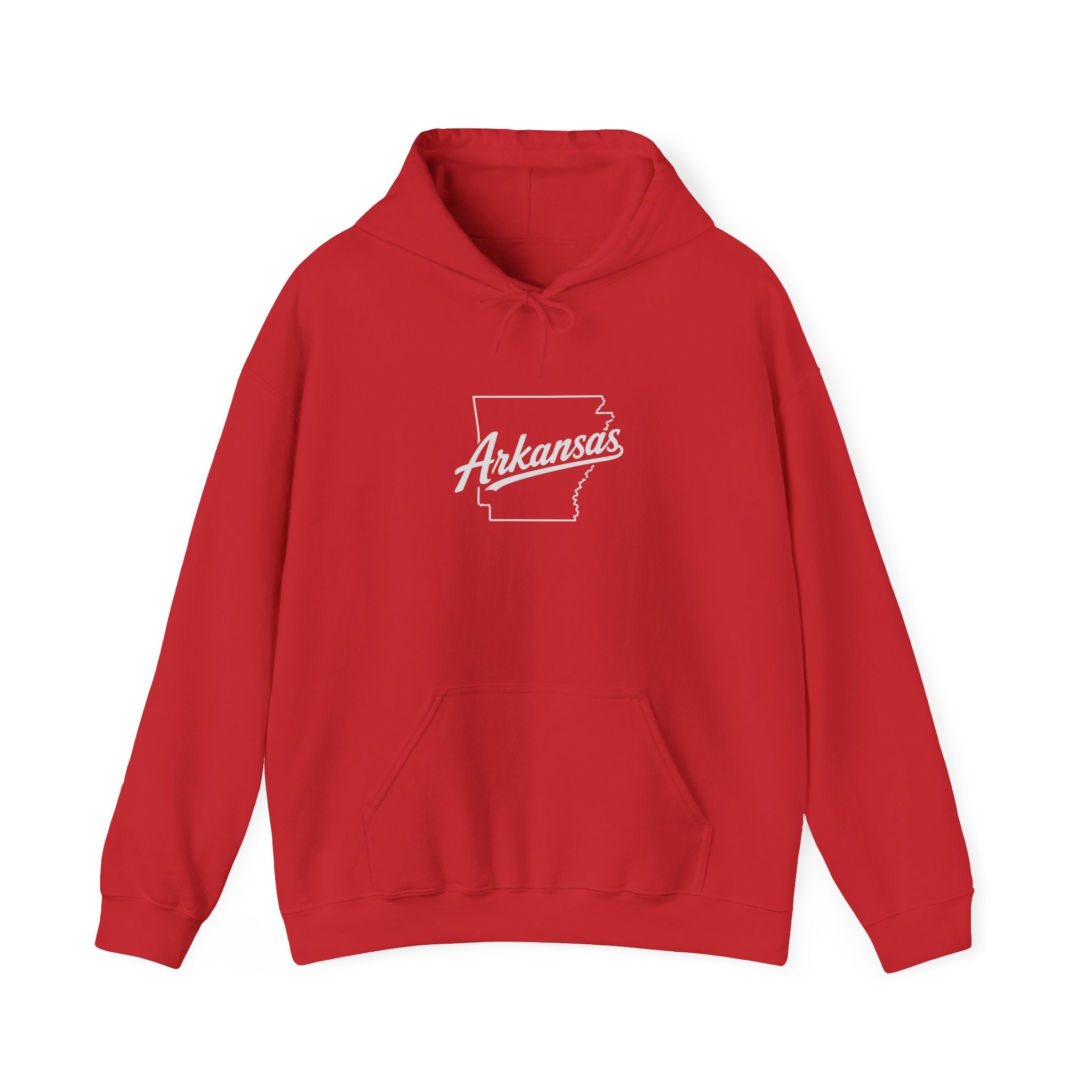 Arkansas Script State Outline Hoodie - Retro State Pride Pullover