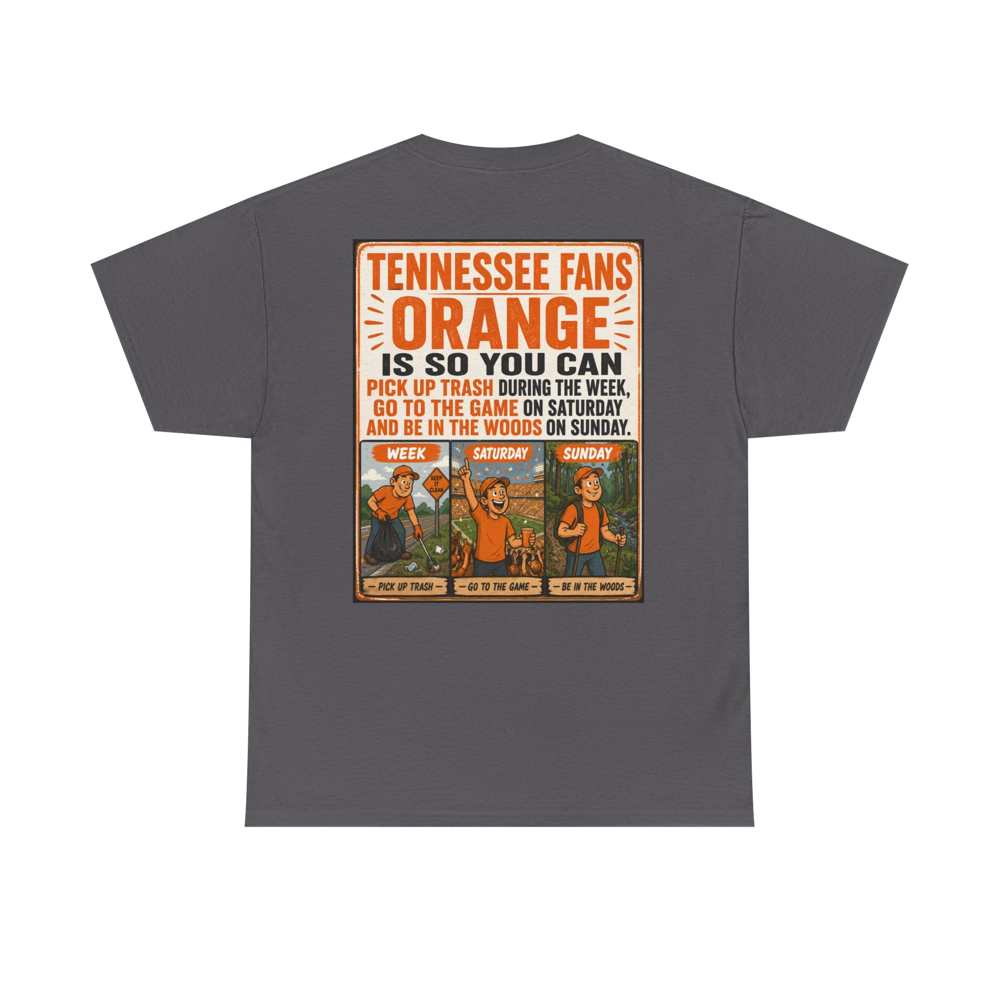 T-Shirt — 'Tennessee Fans Orange' Vintage Tailgate Tee