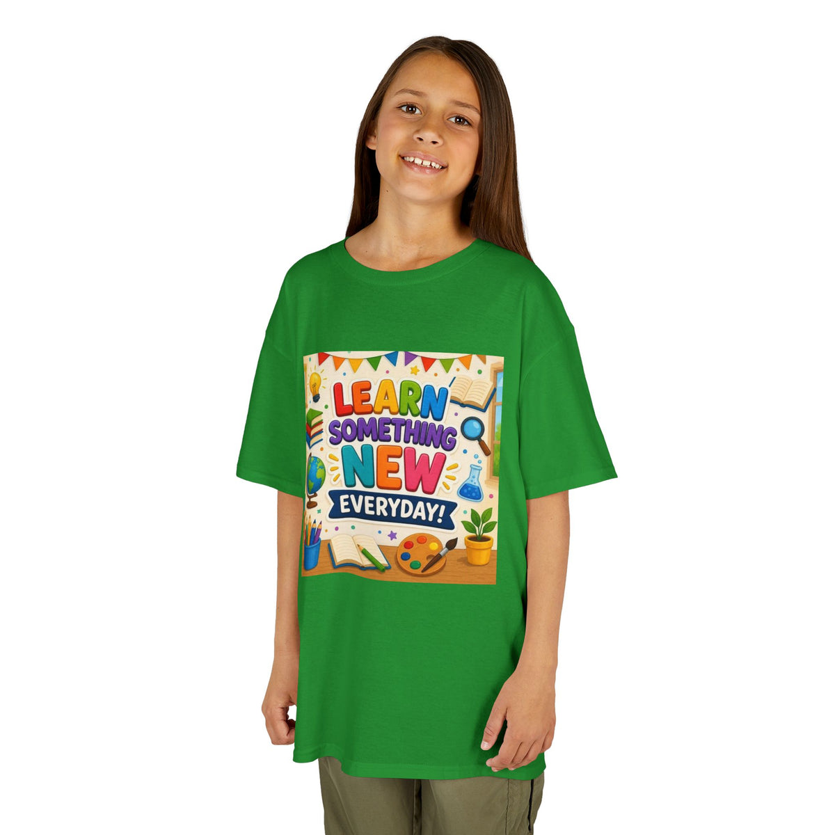 Kids T‑Shirt: "Learn Something New Every Day" Educational Shirt for School & Gifts