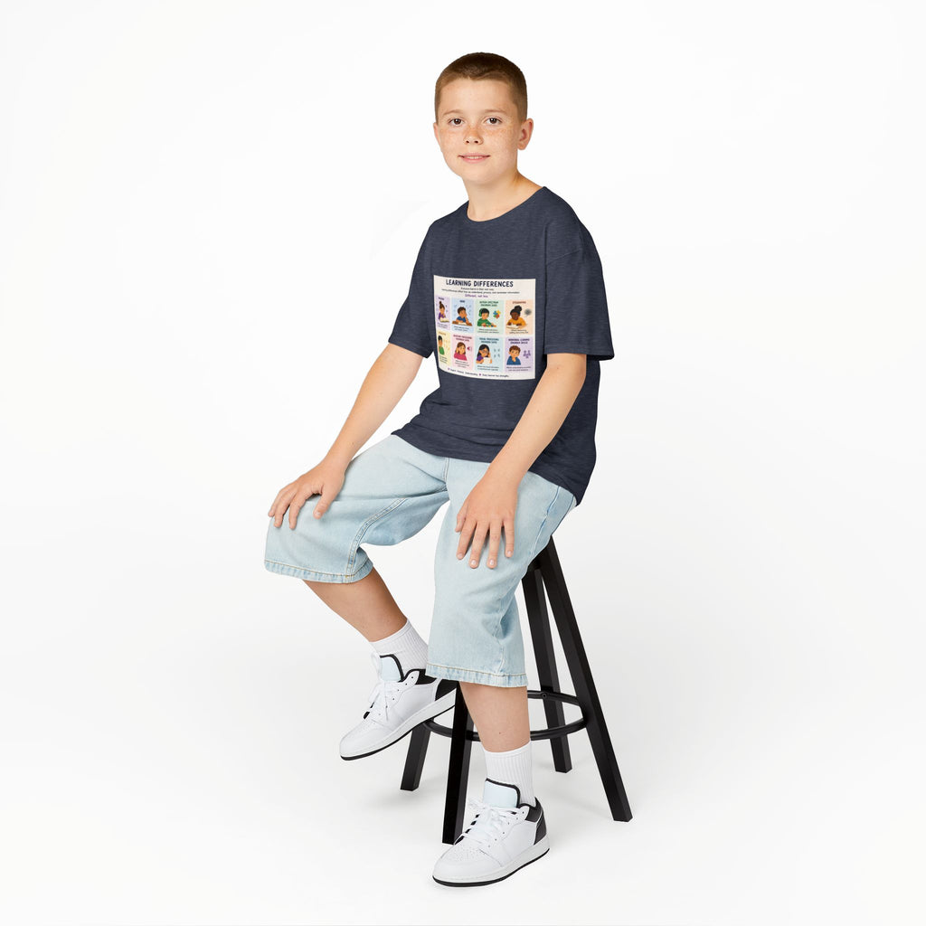 Kids Tee — 'Learning Differences' Educational Chart Graphic