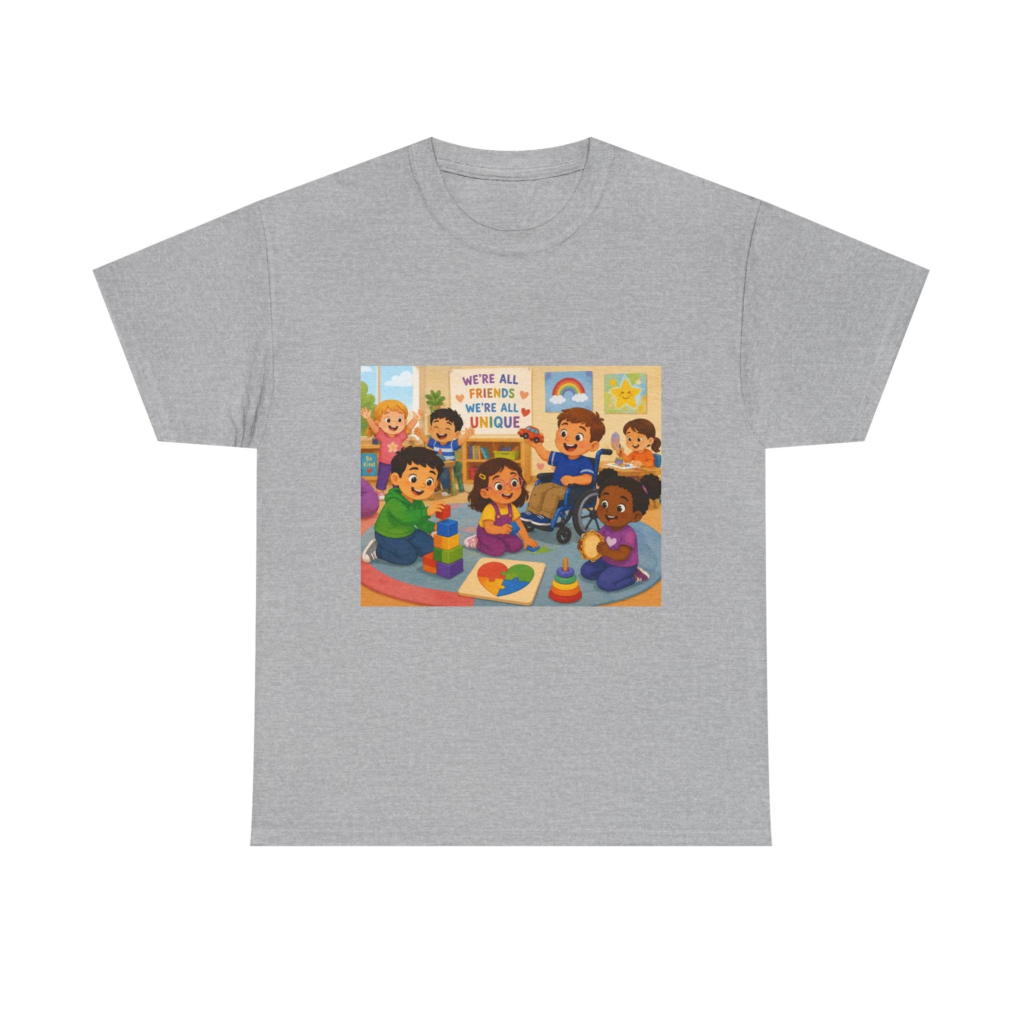 Diversity Classroom T‑Shirt — "We're All Friends Here" Inclusive School Tee