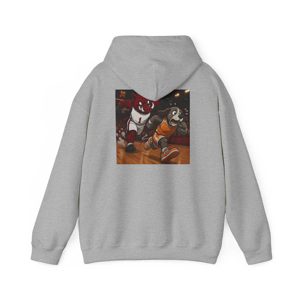 Arkansas Hoodie with Tennessee Mascot Basketball Graphic