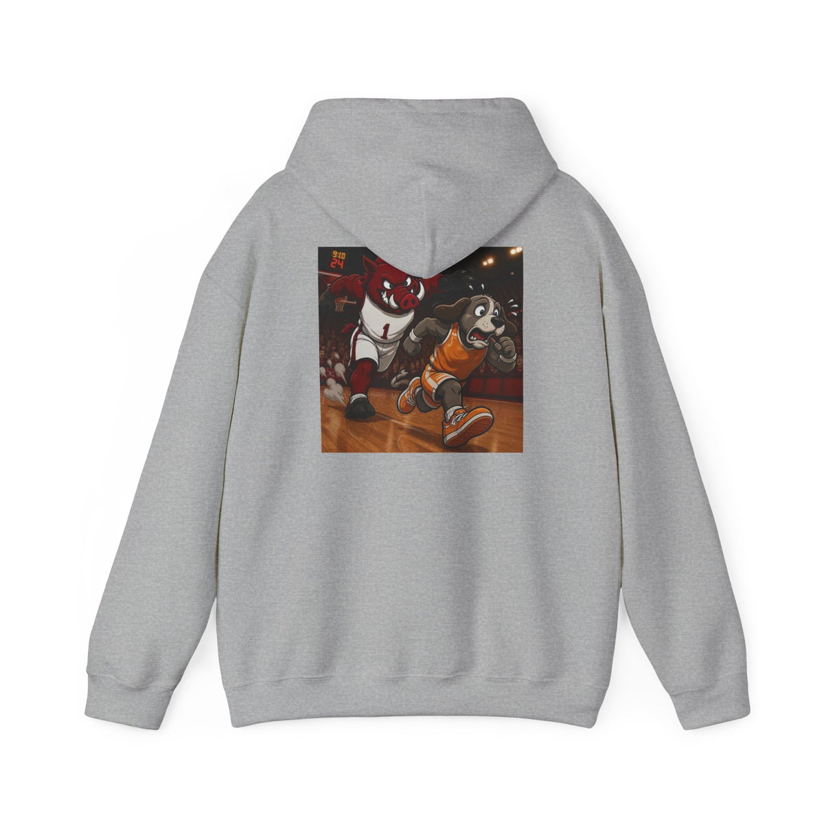 Arkansas Hoodie with Tennessee Mascot Basketball Graphic