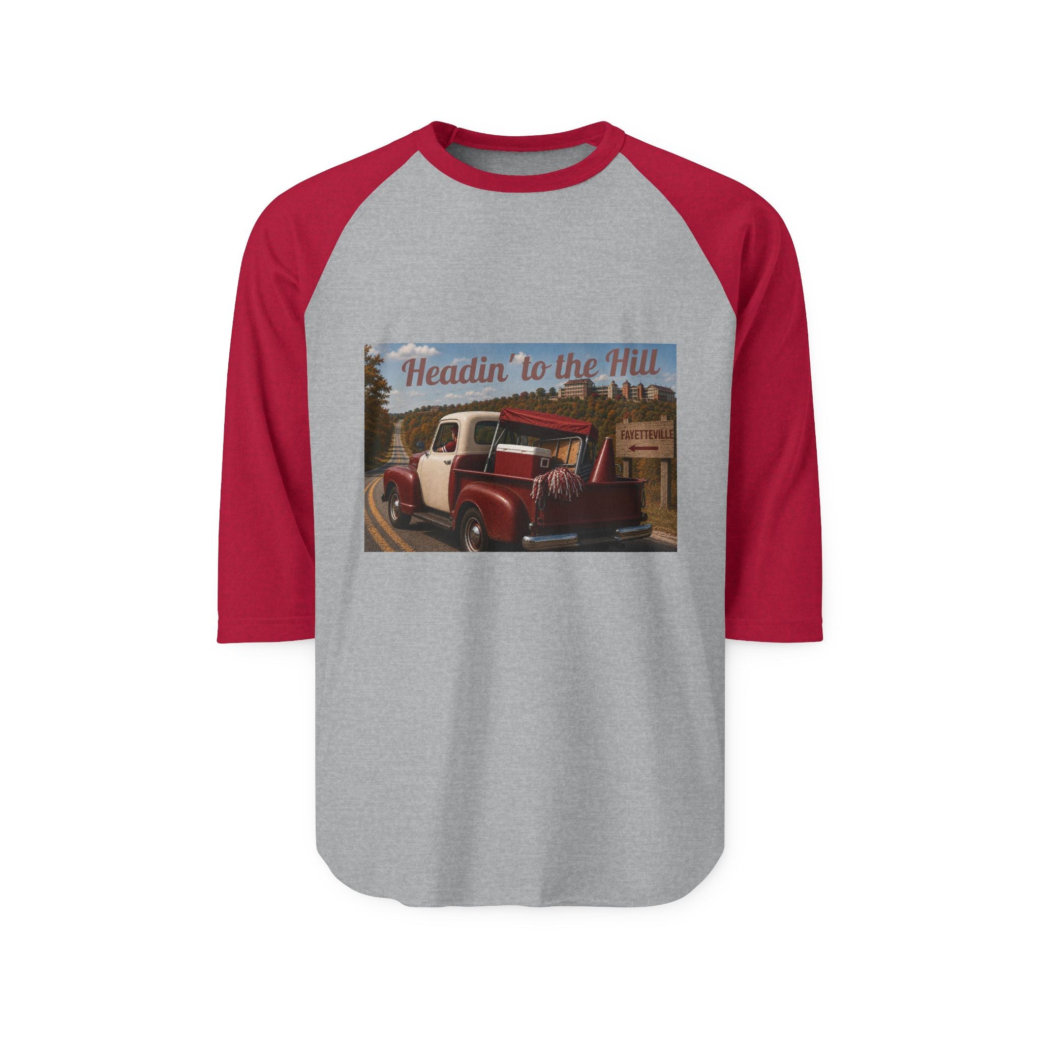 Raglan Shirt - "Headin' to the Hill" Vintage Truck Baseball Tee