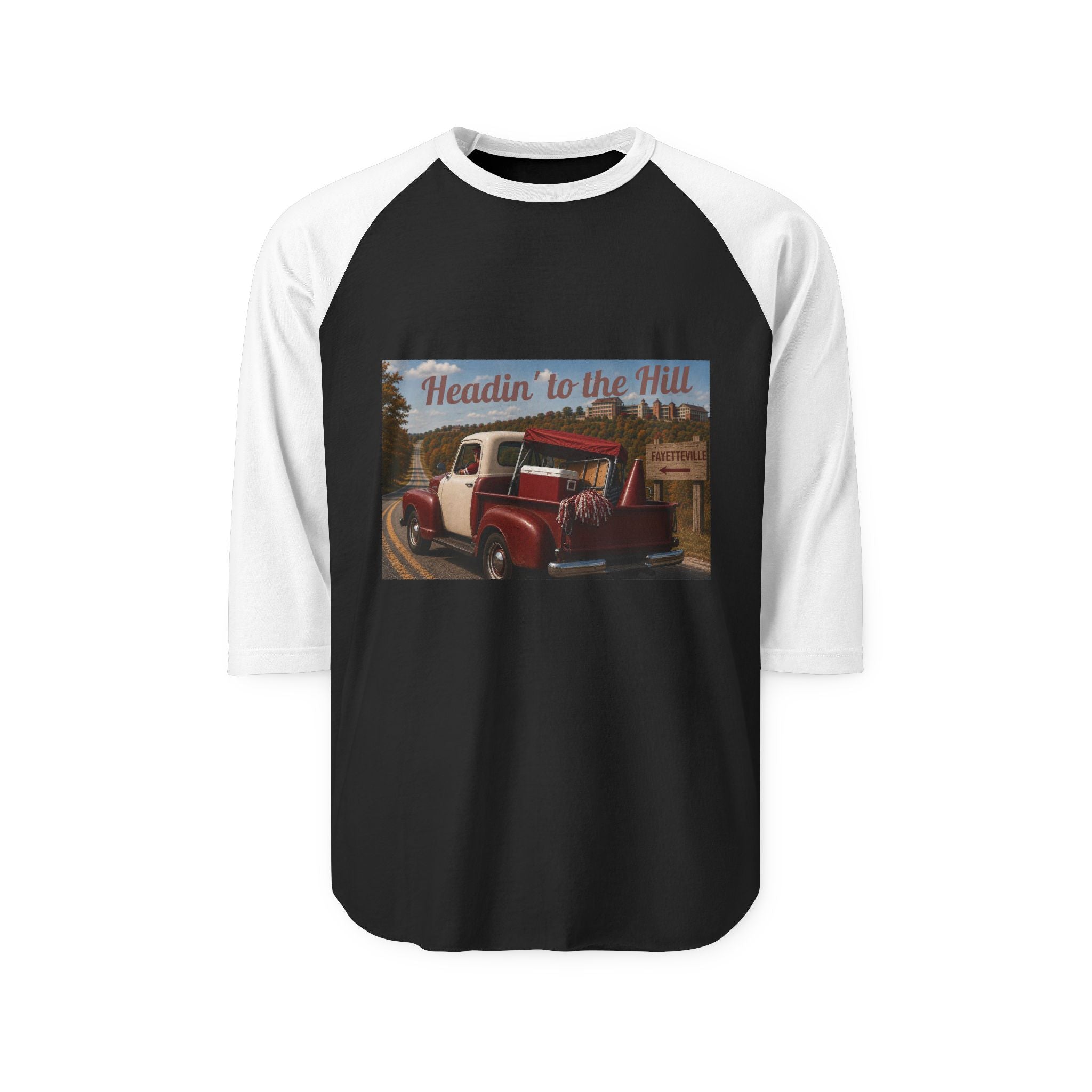 Raglan Shirt - "Headin' to the Hill" Vintage Truck Baseball Tee