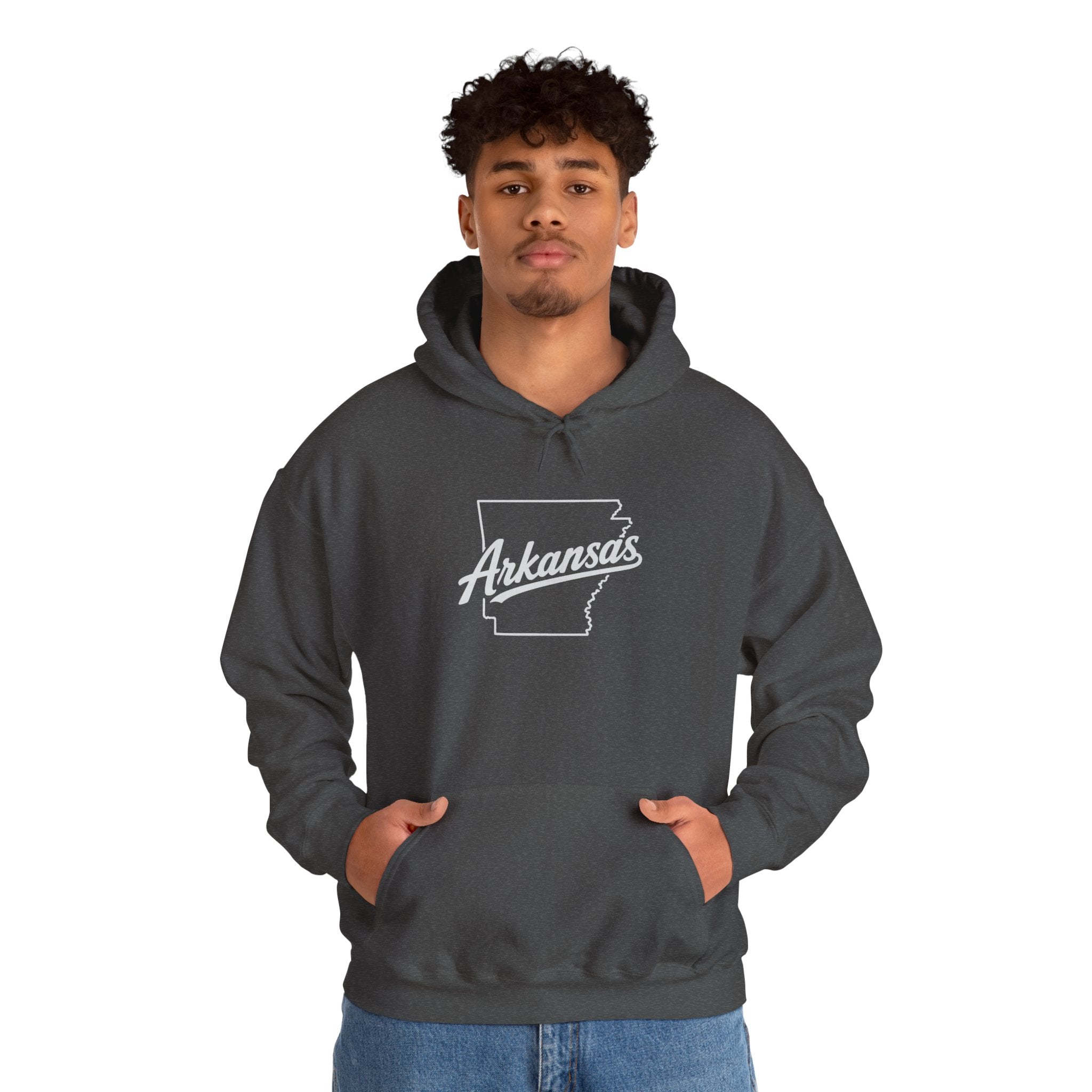 Arkansas Razorbacks Hoodie – Retro State Outline & Mascot Football Pullover