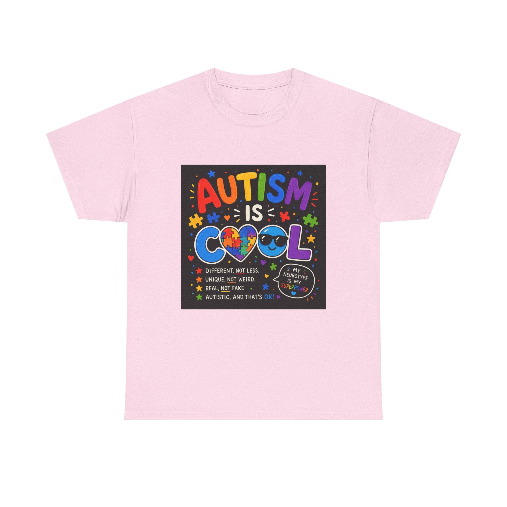 Autism Is Cool T-Shirt — Colorful Neurodiversity Pride Tee