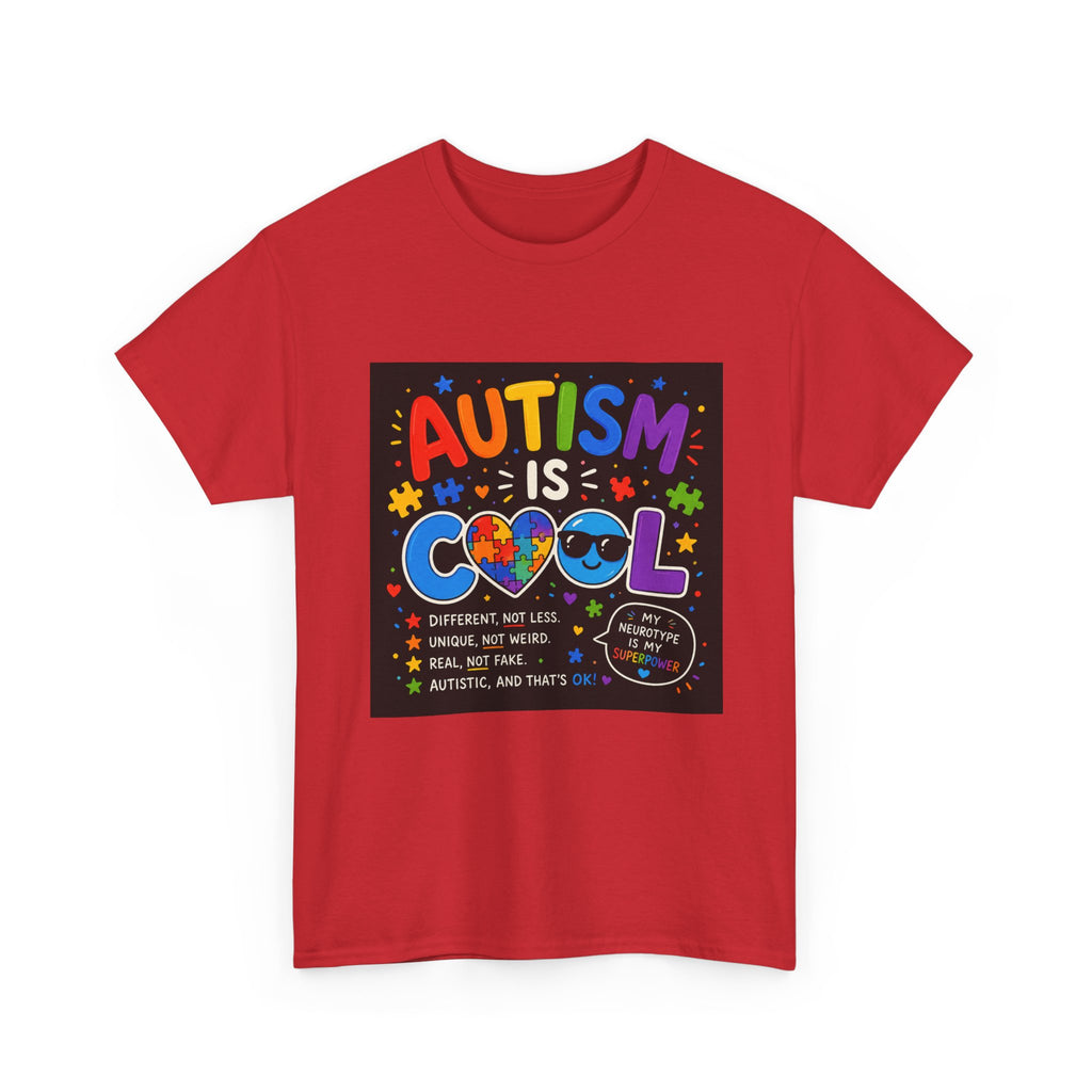 Autism Is Cool T-Shirt — Colorful Neurodiversity Pride Tee