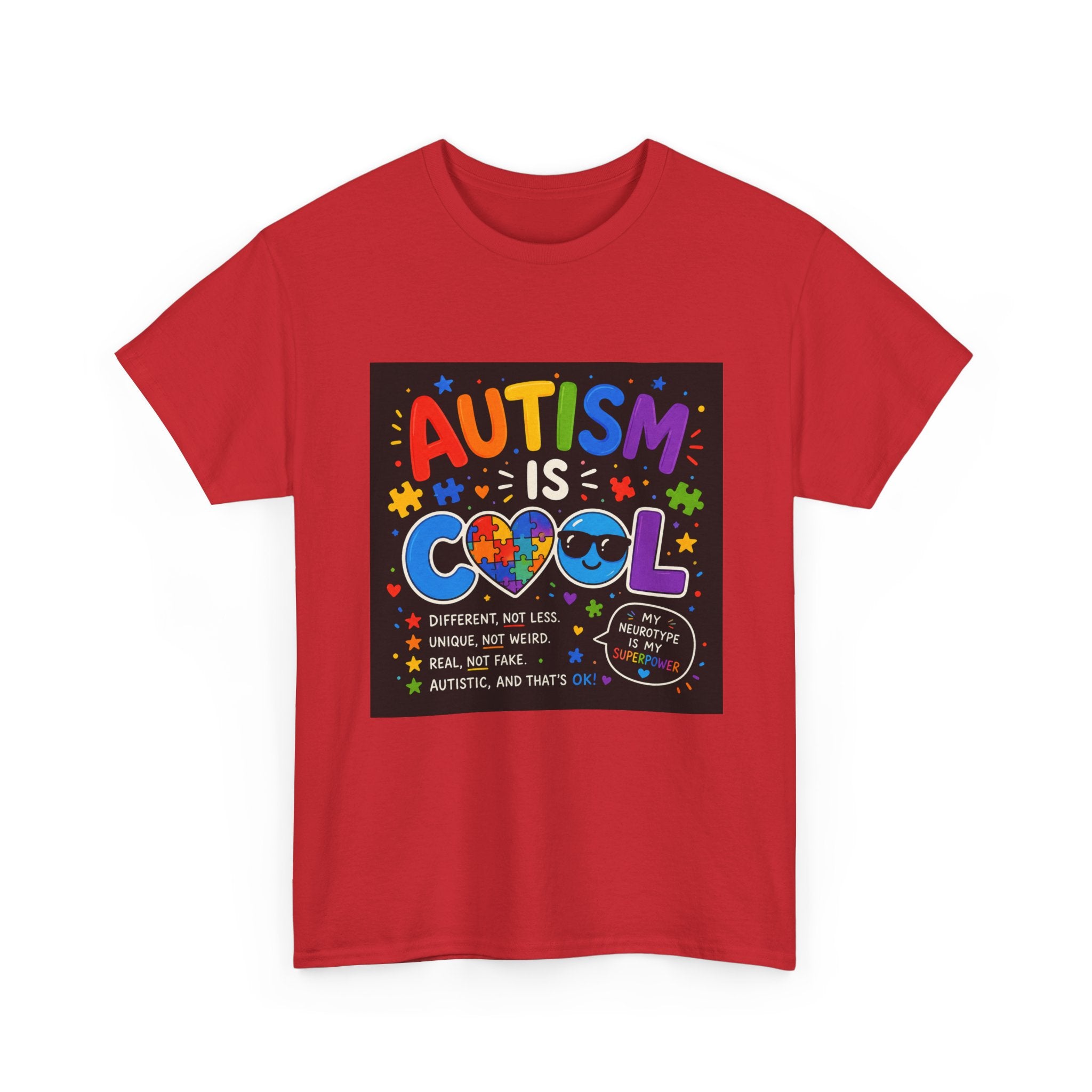 Autism Is Cool T-Shirt — Colorful Neurodiversity Pride Tee