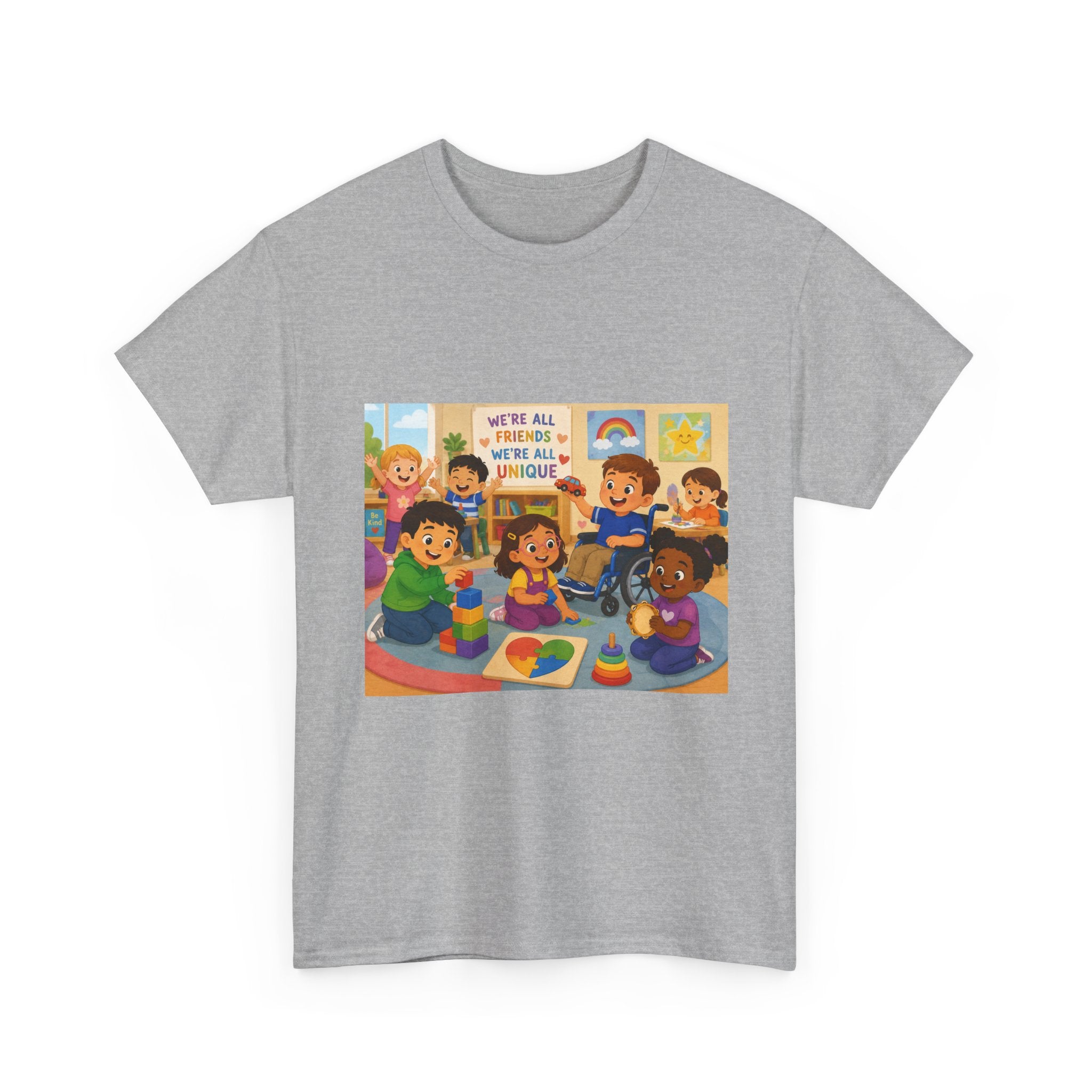 Diversity Classroom T‑Shirt — "We're All Friends Here" Inclusive School Tee