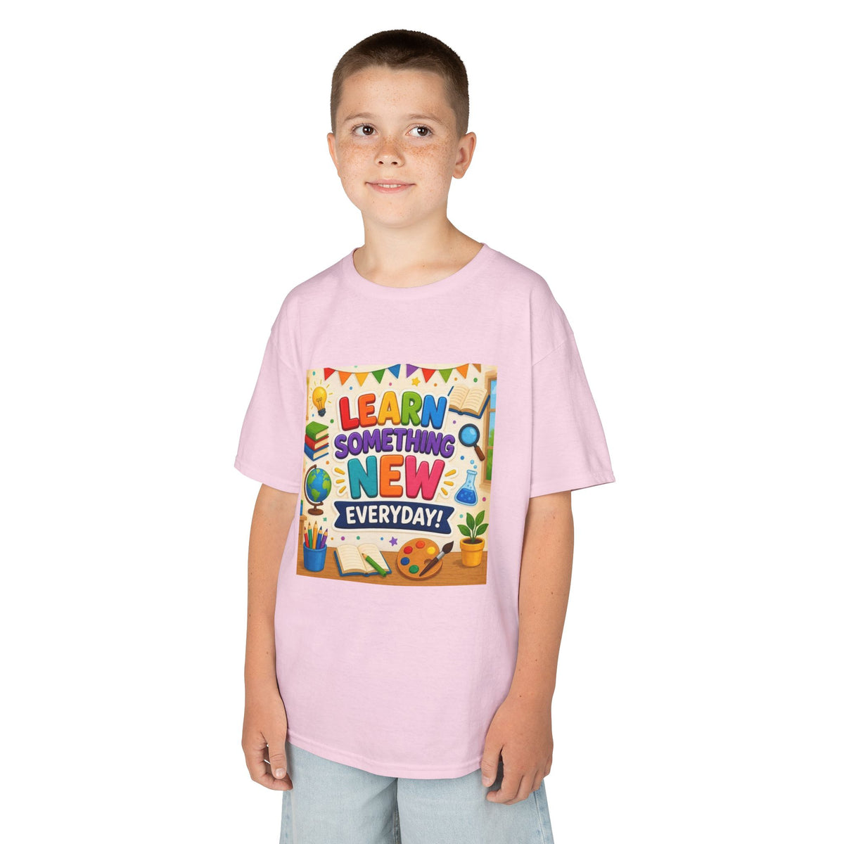 Kids T‑Shirt: "Learn Something New Every Day" Educational Shirt for School & Gifts