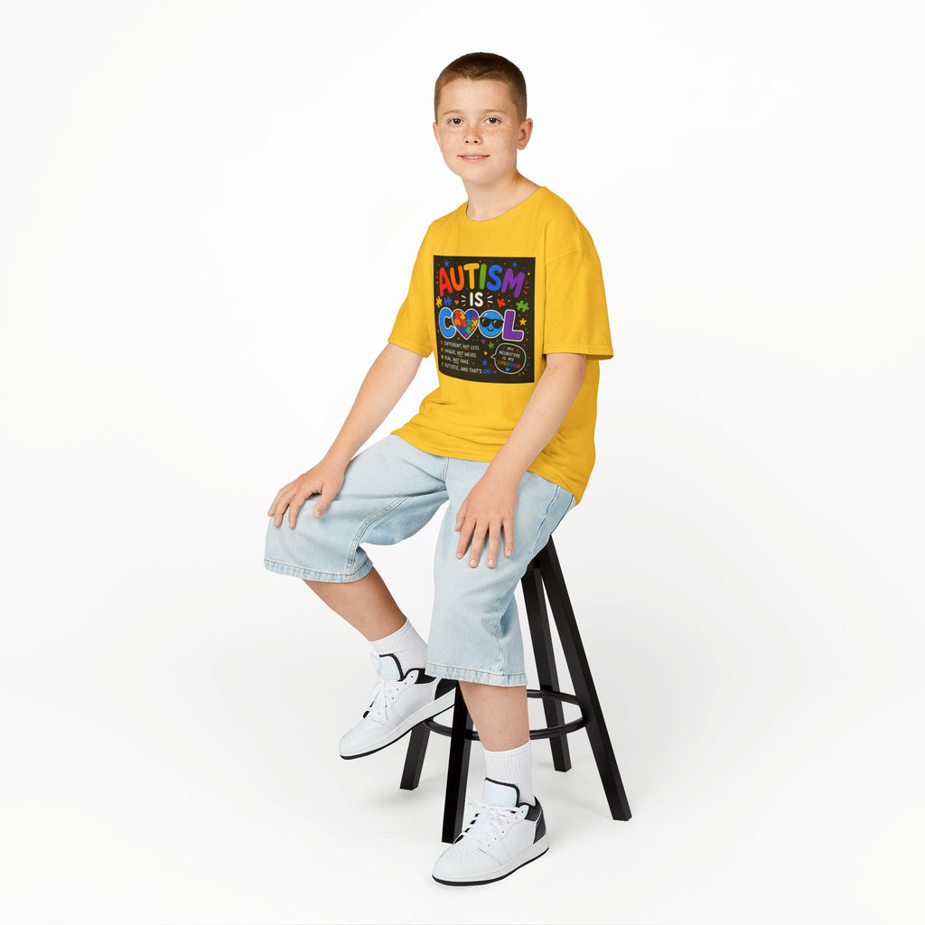 Autism Is Cool Kids T‑Shirt — Colorful Neurodiversity Pride Tee