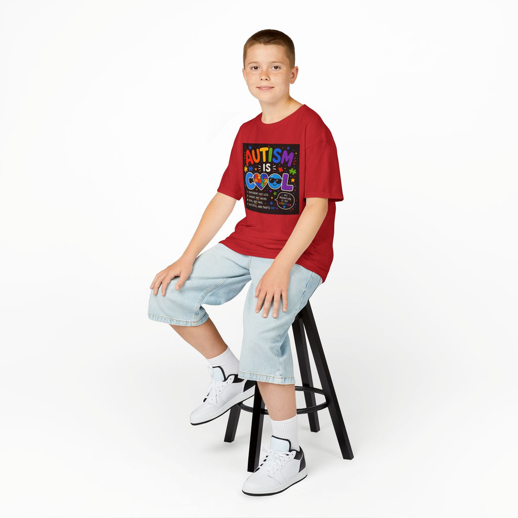 Autism Is Cool Kids T‑Shirt — Colorful Neurodiversity Pride Tee