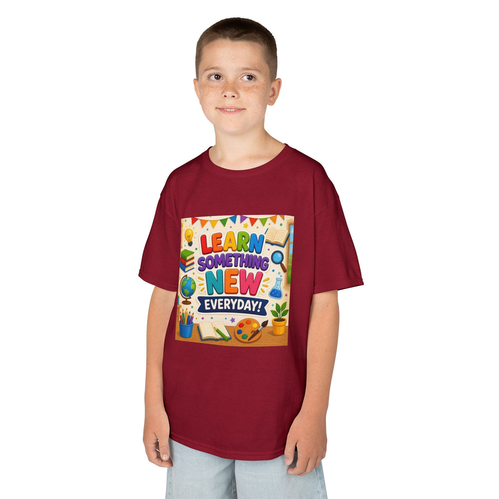 Kids T‑Shirt: "Learn Something New Every Day" Educational Shirt for School & Gifts