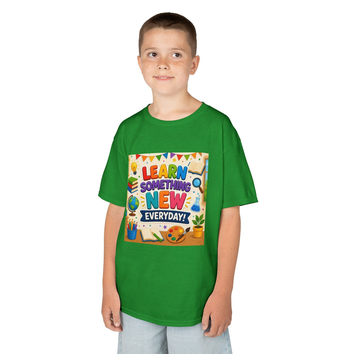 Kids T‑Shirt: "Learn Something New Every Day" Educational Shirt for School & Gifts