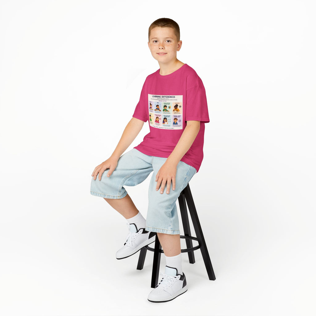 Kids Tee — 'Learning Differences' Educational Chart Graphic