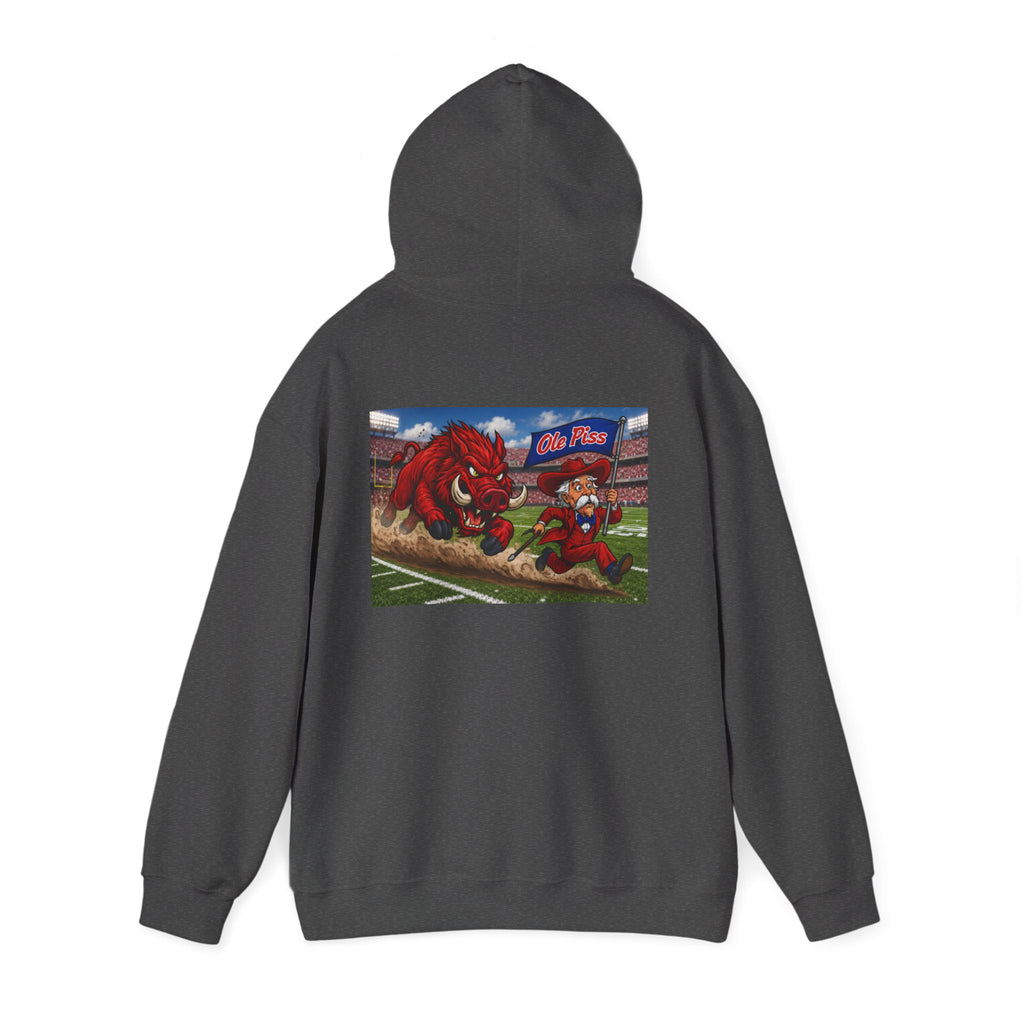 Arkansas Razorbacks Hoodie – Retro State Outline & Mascot Football Pullover