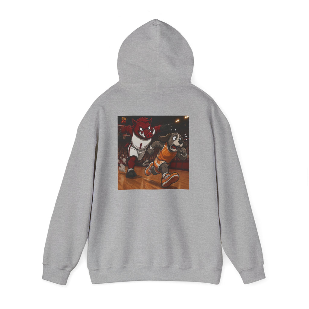 Arkansas Hoodie with Tennessee Mascot Basketball Graphic