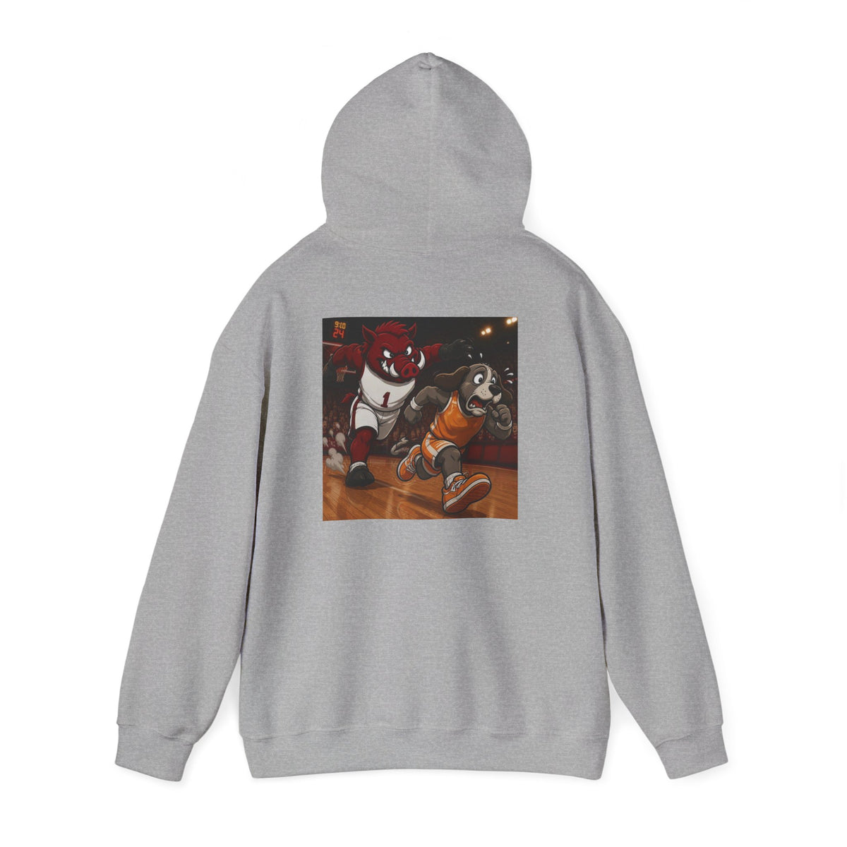 Arkansas Hoodie with Tennessee Mascot Basketball Graphic