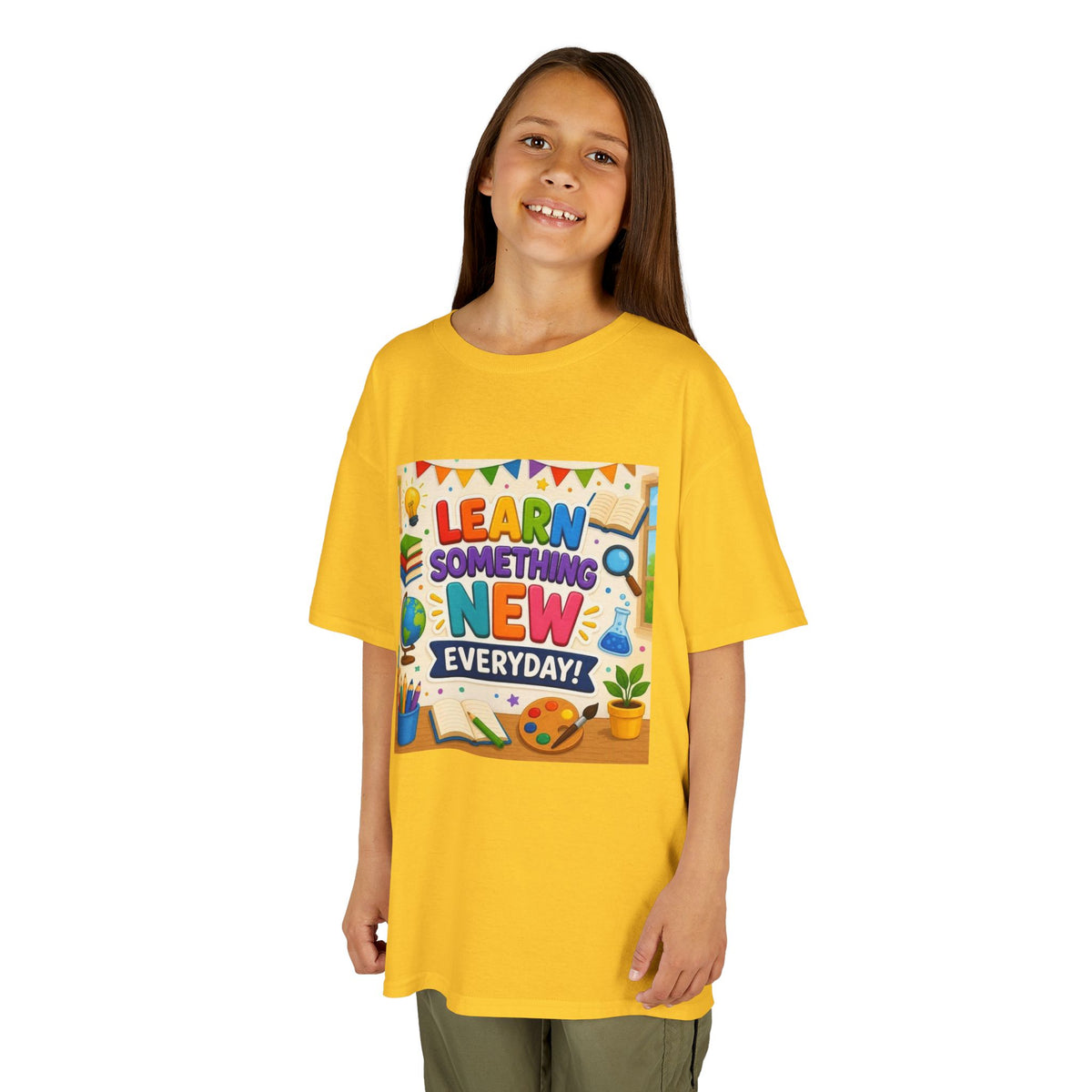 Kids T‑Shirt: "Learn Something New Every Day" Educational Shirt for School & Gifts