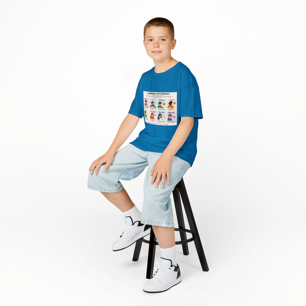 Kids Tee — 'Learning Differences' Educational Chart Graphic