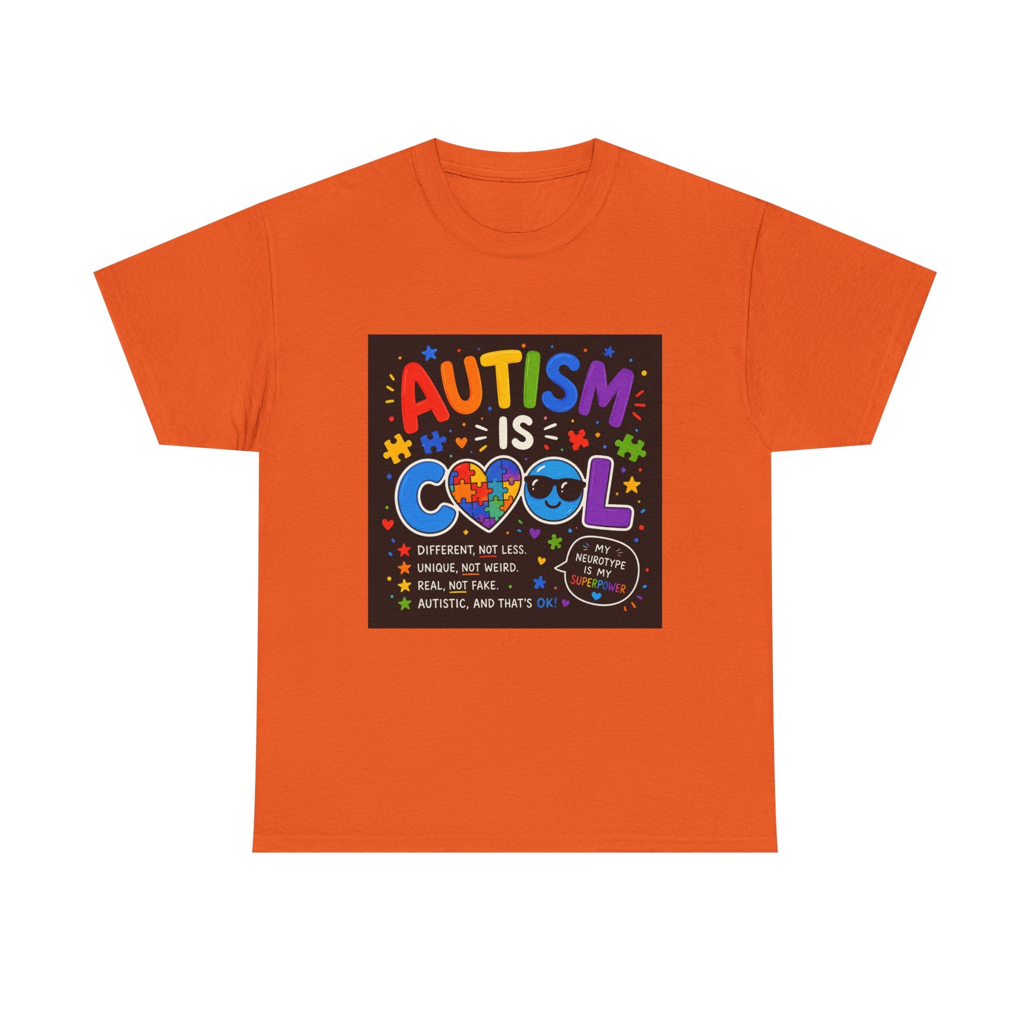 Autism Is Cool T-Shirt — Colorful Neurodiversity Pride Tee