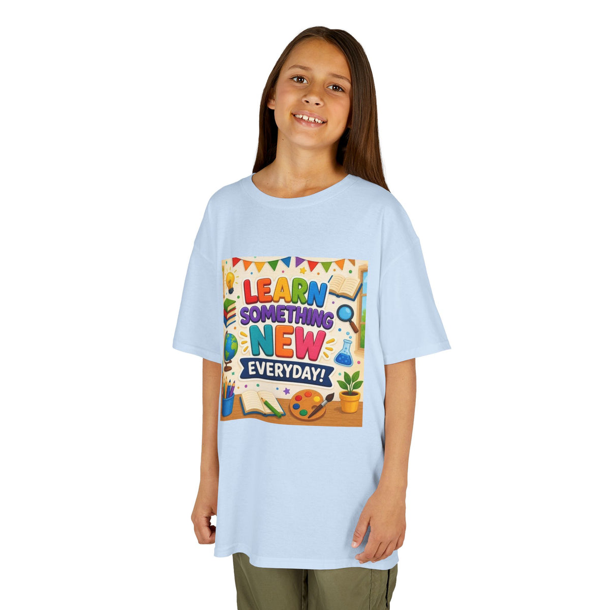 Kids T‑Shirt: "Learn Something New Every Day" Educational Shirt for School & Gifts