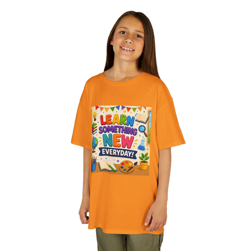 Kids T‑Shirt: "Learn Something New Every Day" Educational Shirt for School & Gifts