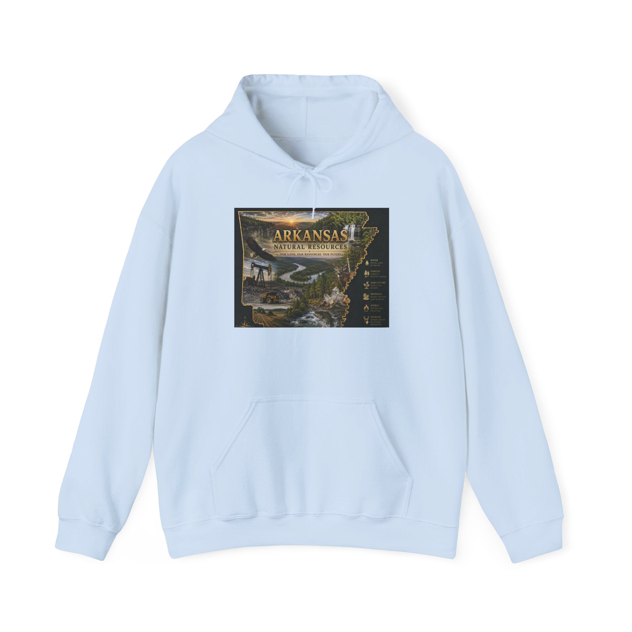 Arkansas Landscape Nature Hoodie — Scenic Rivers State Parks Sweatshirt