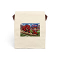 Canvas Lunch Bag — "Ole Piss" Hog Chasing Colonel Design