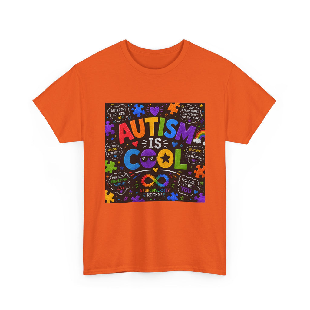 Autism Is Cool Tee — Colorful Puzzle-Heart Awareness T-Shirt