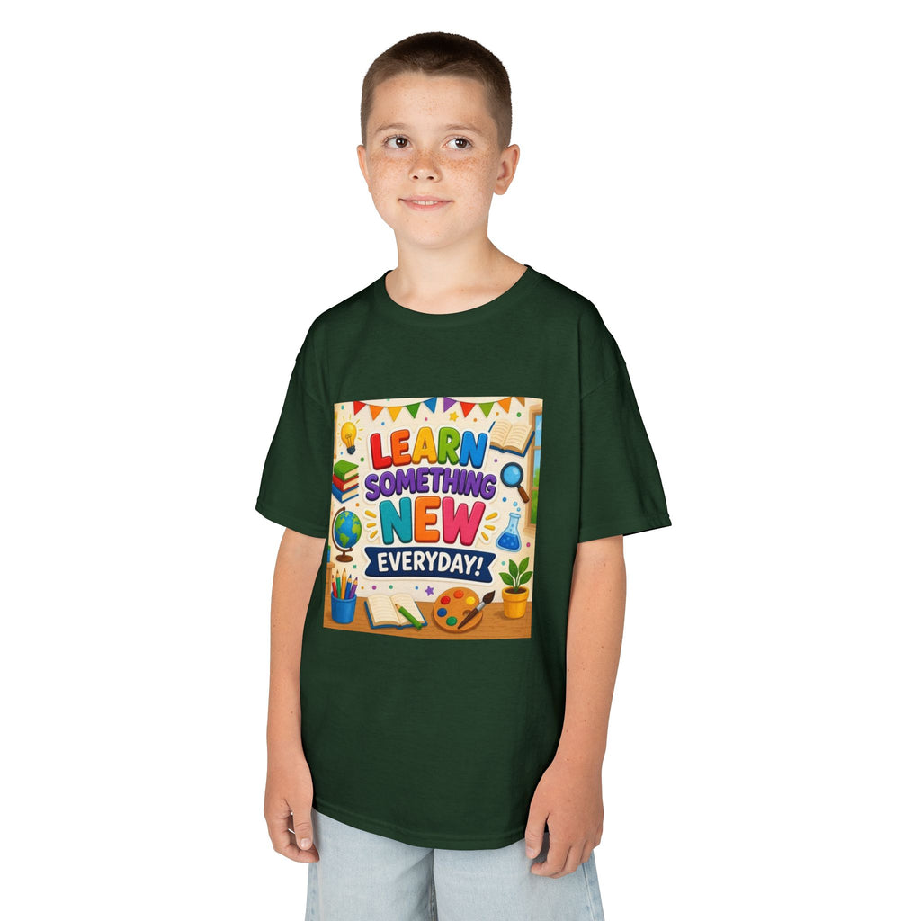 Kids T‑Shirt: "Learn Something New Every Day" Educational Shirt for School & Gifts