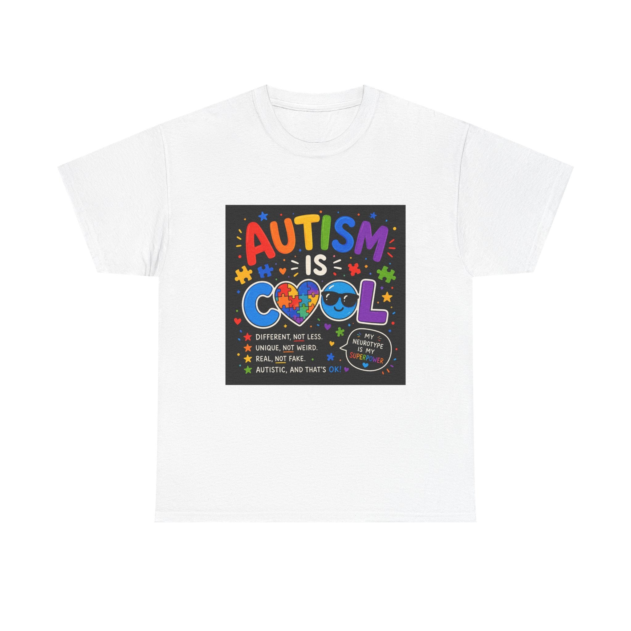 Autism Is Cool T-Shirt — Colorful Neurodiversity Pride Tee