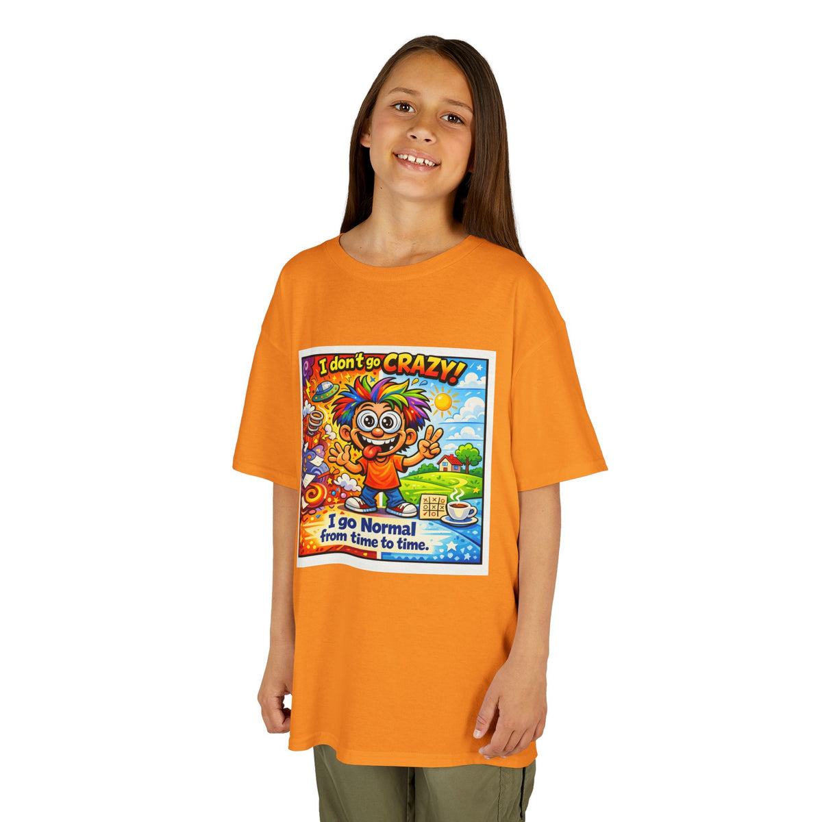 Kids T-Shirt —I Dont Go Crazy I go Normal From Time to Time