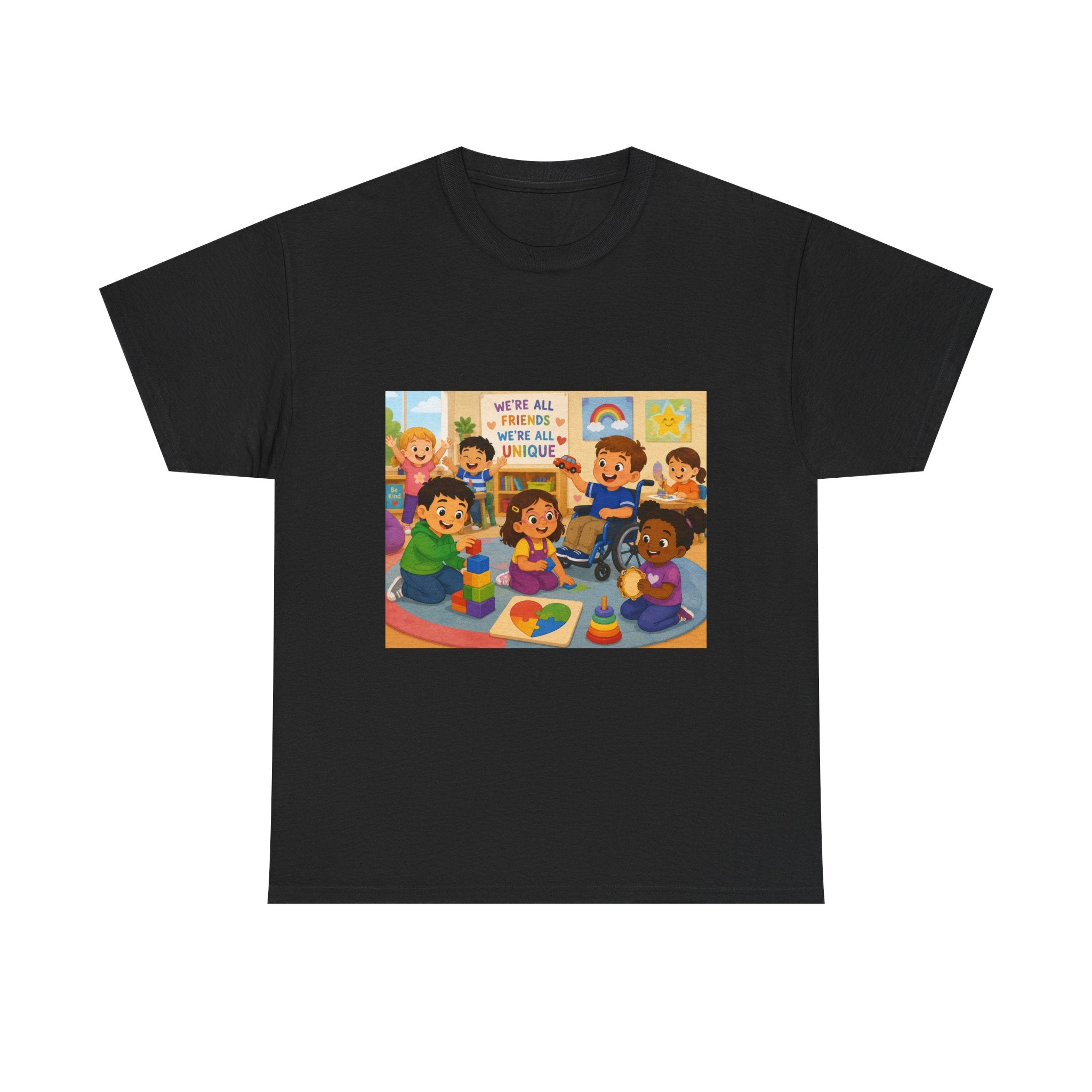 Diversity Classroom T‑Shirt — "We're All Friends Here" Inclusive School Tee