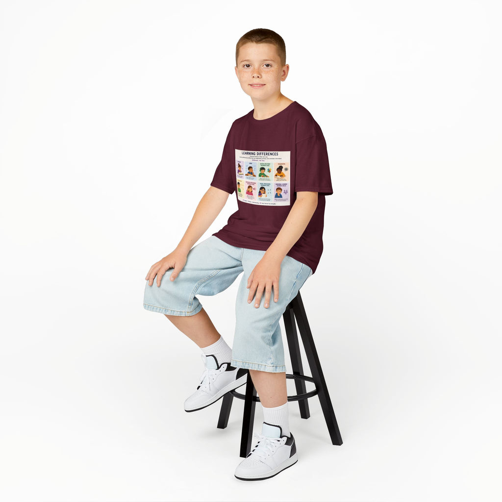 Kids Tee — 'Learning Differences' Educational Chart Graphic