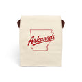 Arkansas State Canvas Lunch Bag with Strap — Retro Script Logo