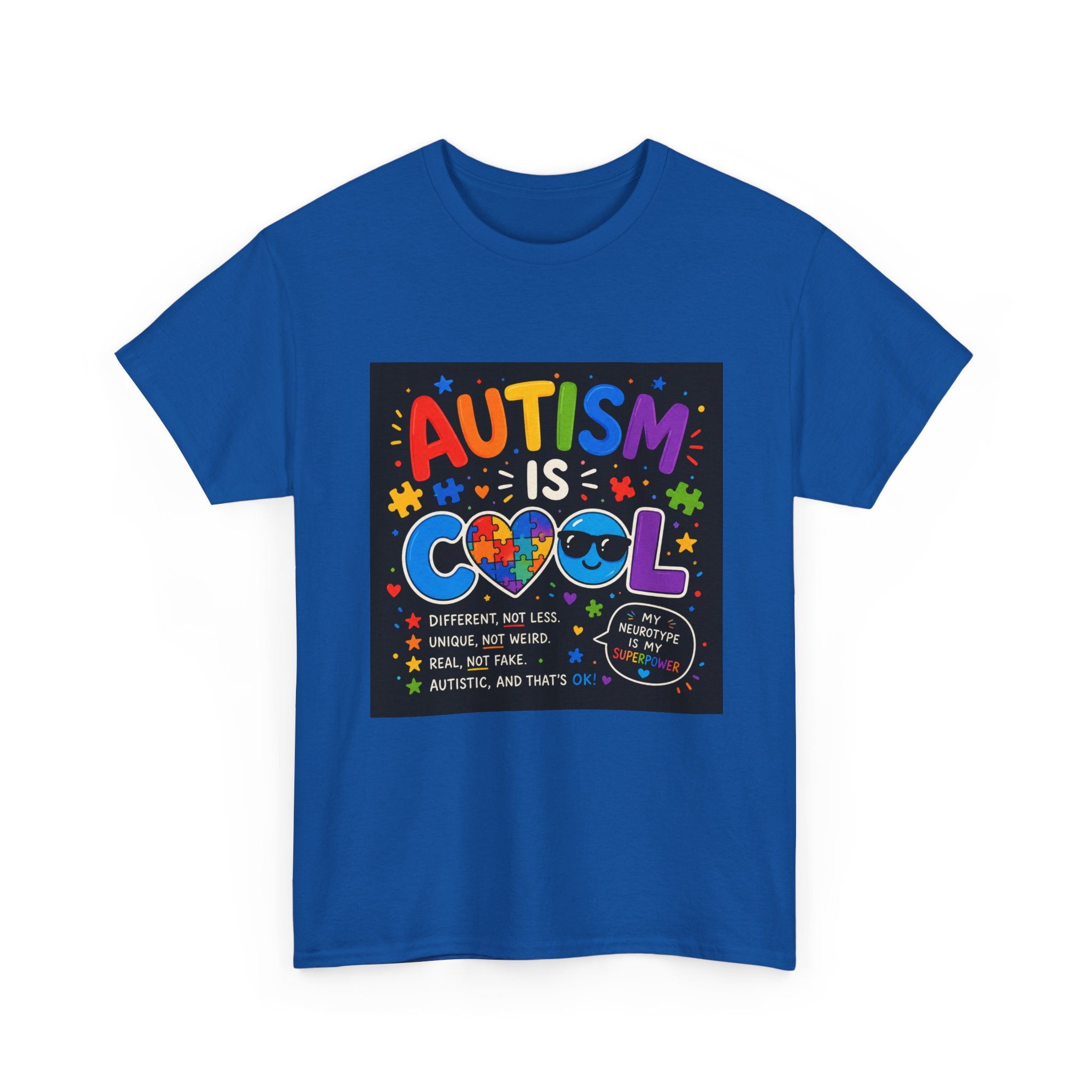 Autism Is Cool T-Shirt — Colorful Neurodiversity Pride Tee