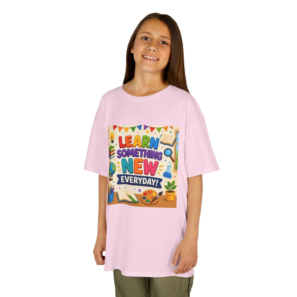 Kids T‑Shirt: "Learn Something New Every Day" Educational Shirt for School & Gifts