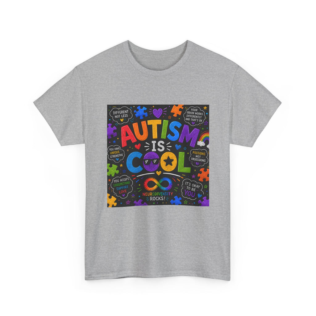 Autism Is Cool Tee — Colorful Puzzle-Heart Awareness T-Shirt