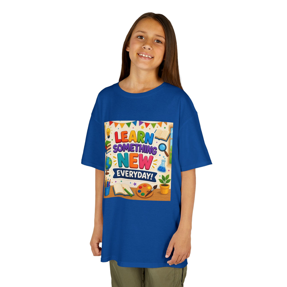 Kids T‑Shirt: "Learn Something New Every Day" Educational Shirt for School & Gifts