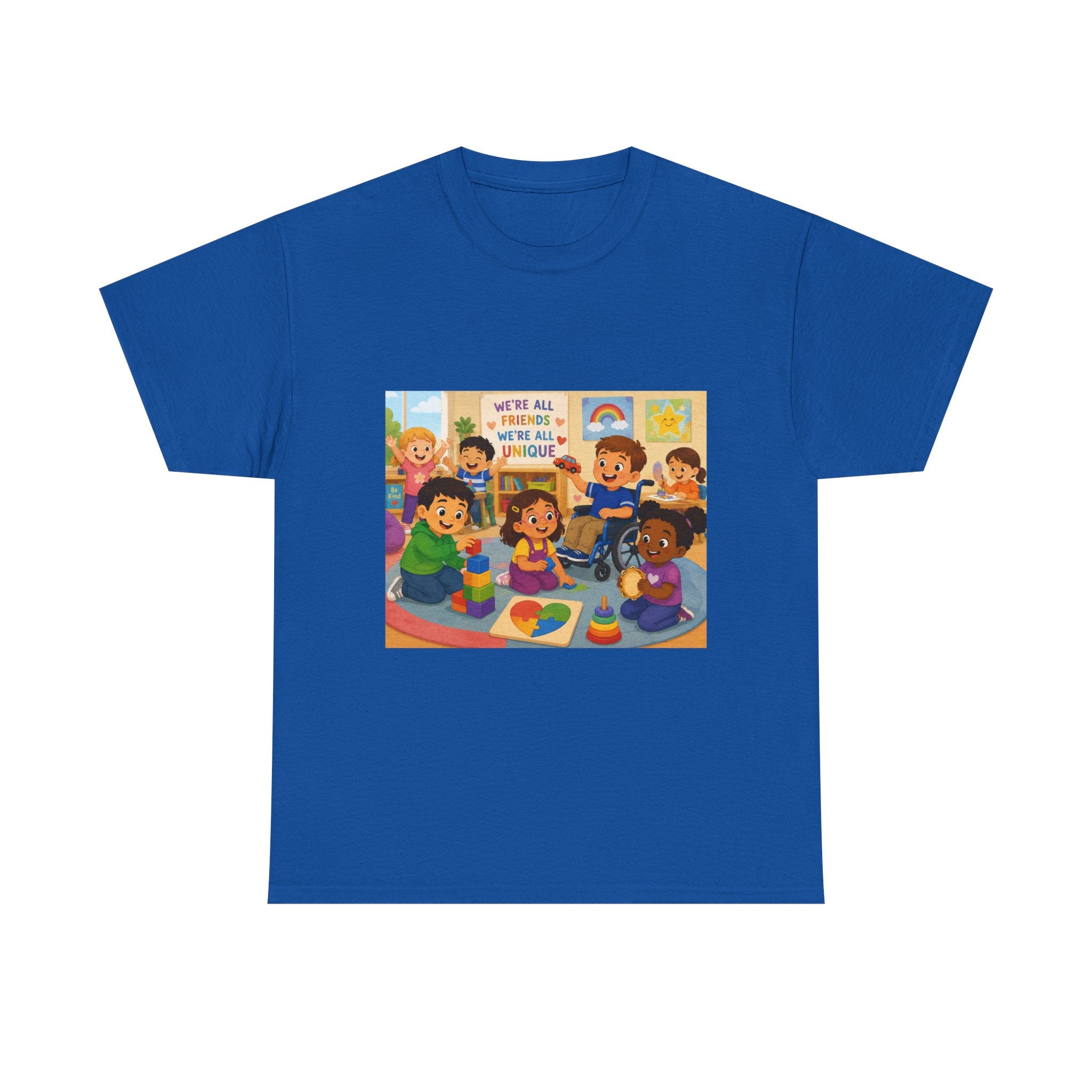 Diversity Classroom T‑Shirt — "We're All Friends Here" Inclusive School Tee