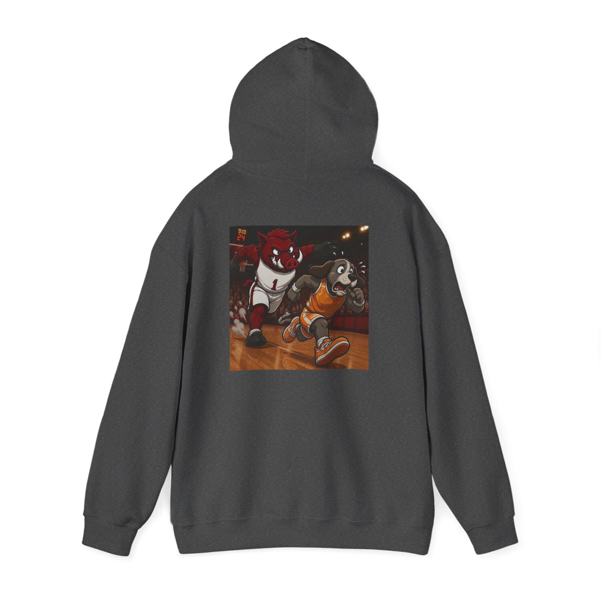 Arkansas Hoodie with Tennessee Mascot Basketball Graphic