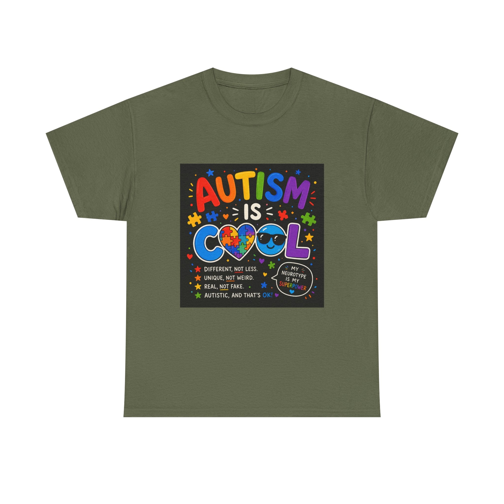 Autism Is Cool T-Shirt — Colorful Neurodiversity Pride Tee
