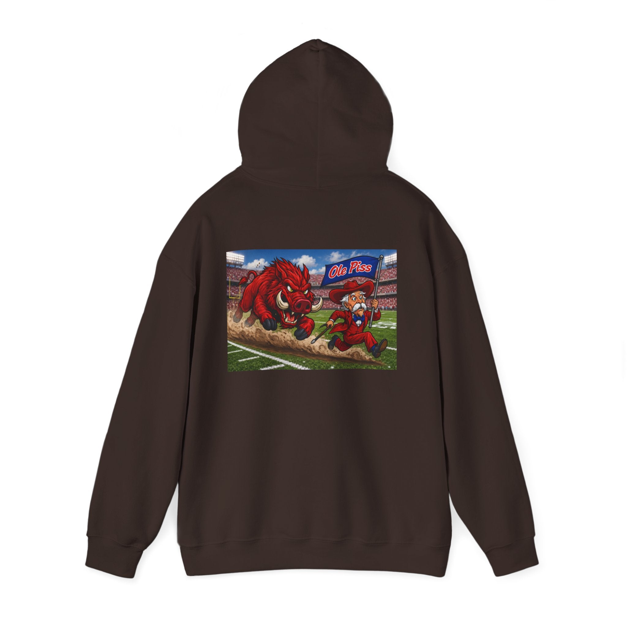 Arkansas Razorbacks Hoodie – Retro State Outline & Mascot Football Pullover