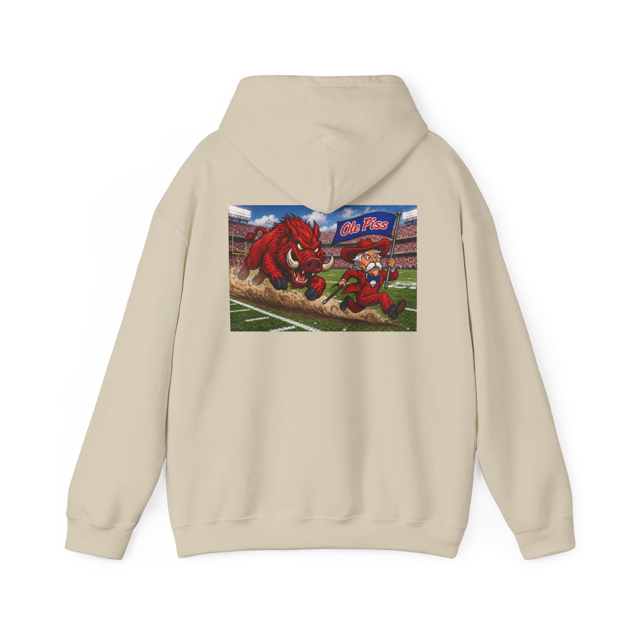 Arkansas Razorbacks Hoodie – Retro State Outline & Mascot Football Pullover