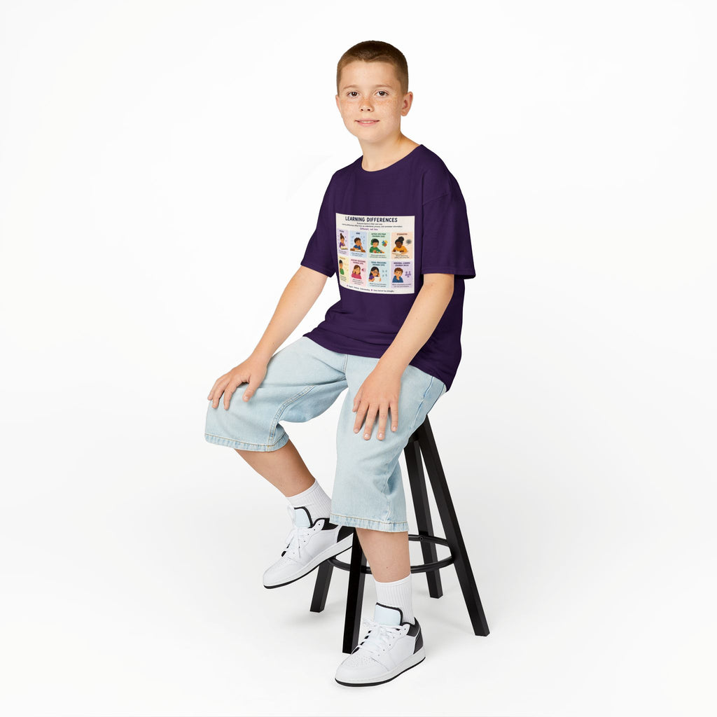 Kids Tee — 'Learning Differences' Educational Chart Graphic