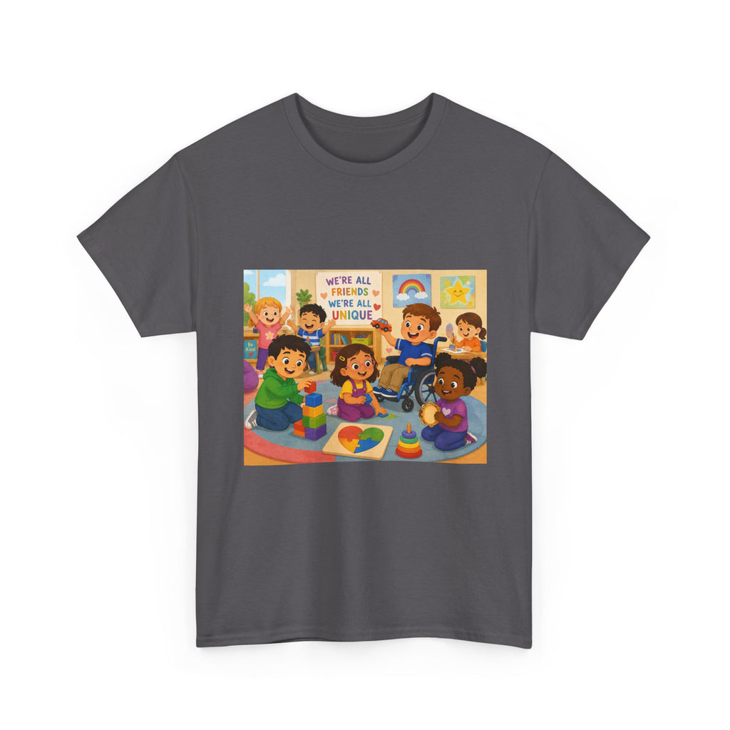 Diversity Classroom T‑Shirt — "We're All Friends Here" Inclusive School Tee