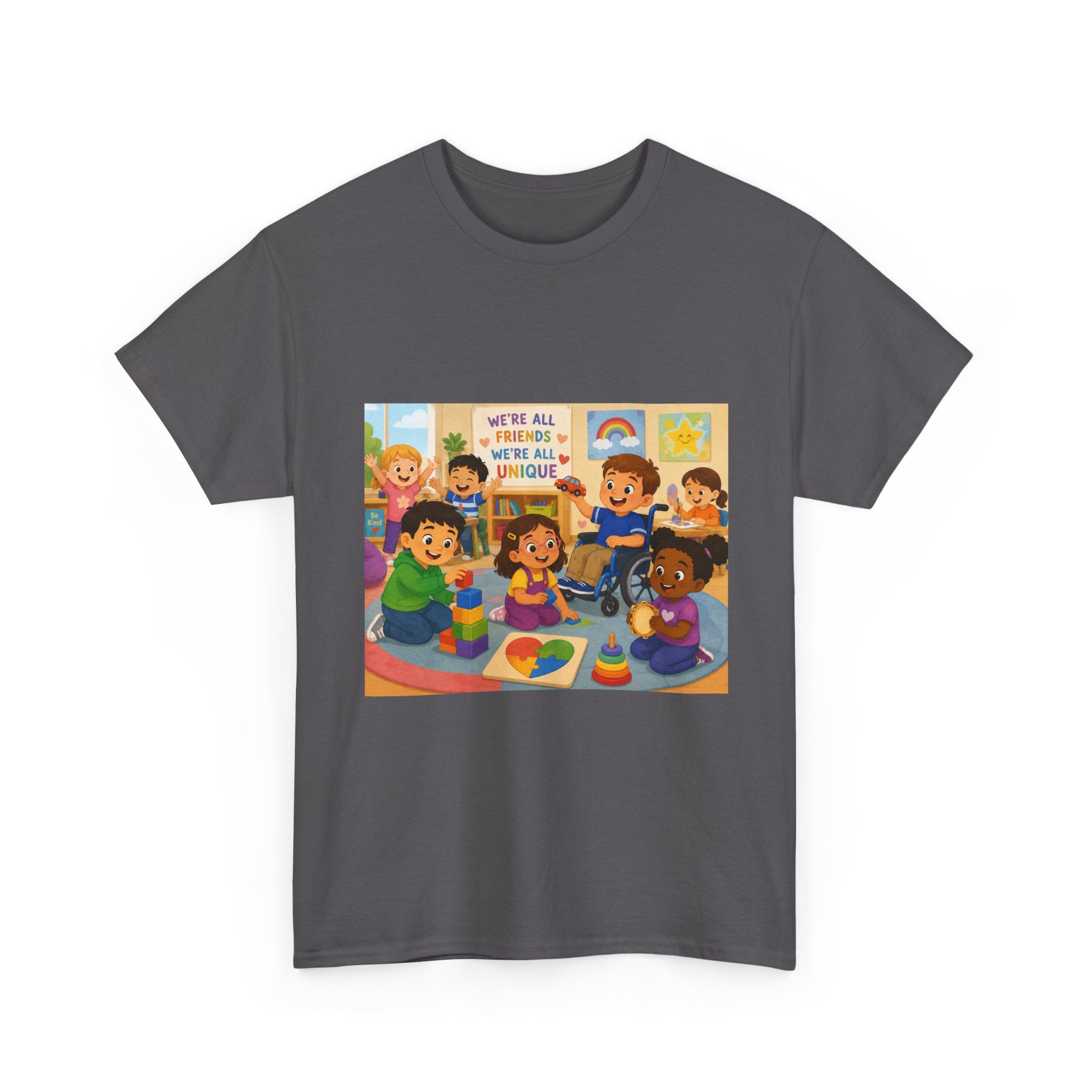 Diversity Classroom T‑Shirt — "We're All Friends Here" Inclusive School Tee