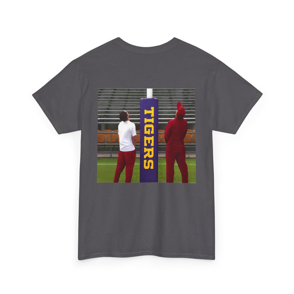 Arkansas Tigers Graphic Tee — State Script Front with ' Pissing on TIGERS' Back Photo Print